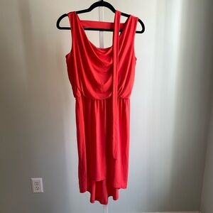 En Focus Studio Hi-Lo Sleeveless Dress with Tie Belt